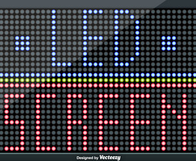 Led Screen Illustration - Fully Editable Elements