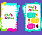 Kids Menu Template Vector