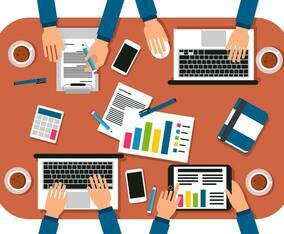 Free Working Together Vector