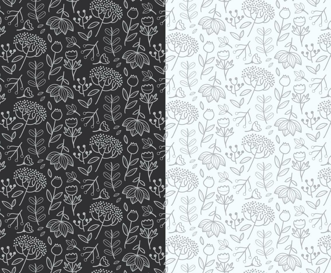 Outline Plants Pattern