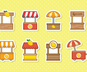 Free Cute Lemonade Stand Vector
