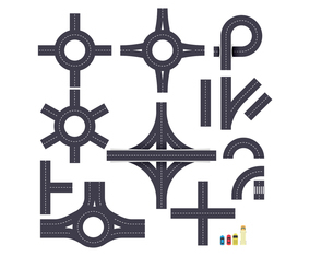 Free Roundabout and Junction Road Vector