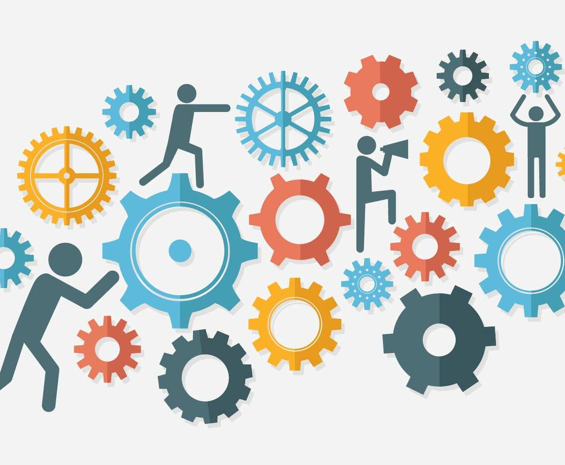 Free Working Together Illustration Vector