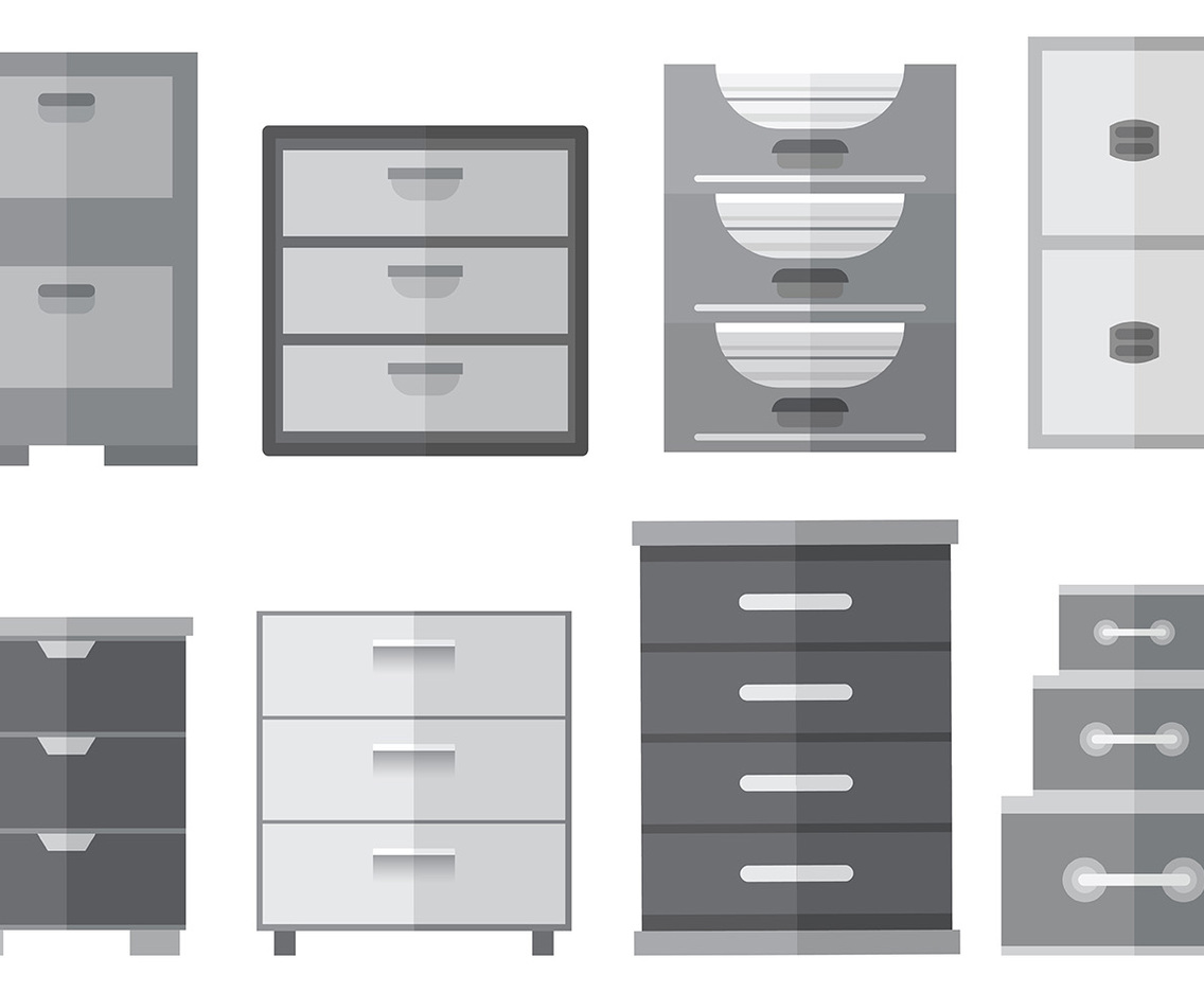 Free File Cabinet Icons Vector