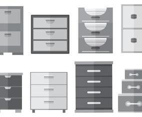 Free File Cabinet Icons Vector