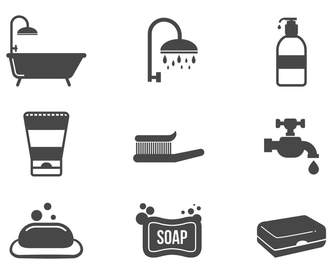 Free Bathroom Icons Vector