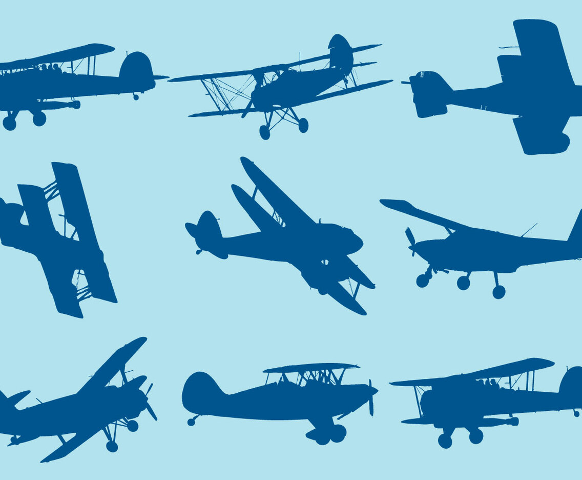 Biplane Silhouettes