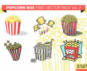 Popcorn Box Free Vector Pack Vol. 3