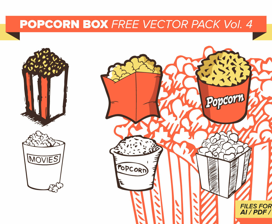 Popcorn Box Free Vector Pack Vol. 4
