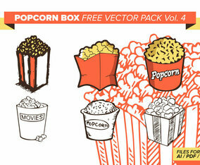 Popcorn Box Free Vector Pack Vol. 4
