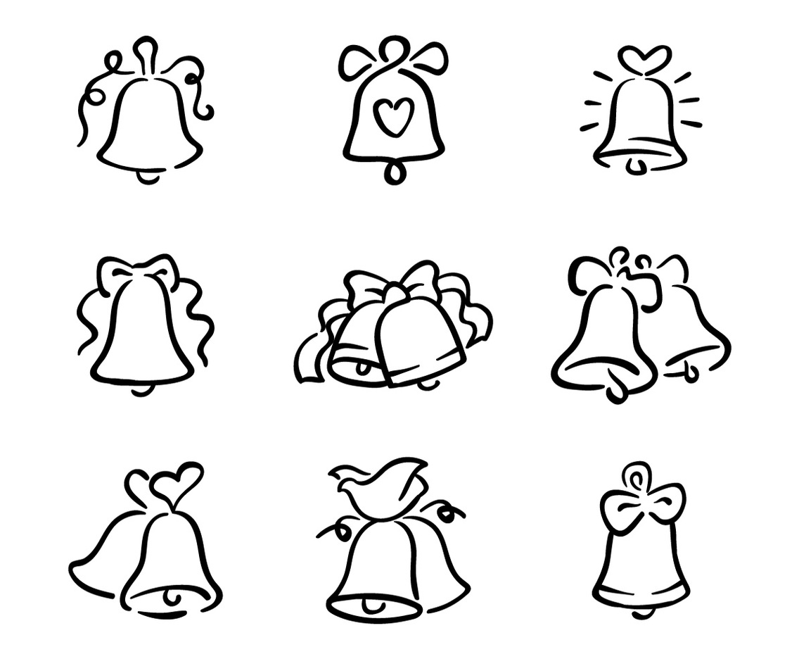 Wedding Bell Stencil