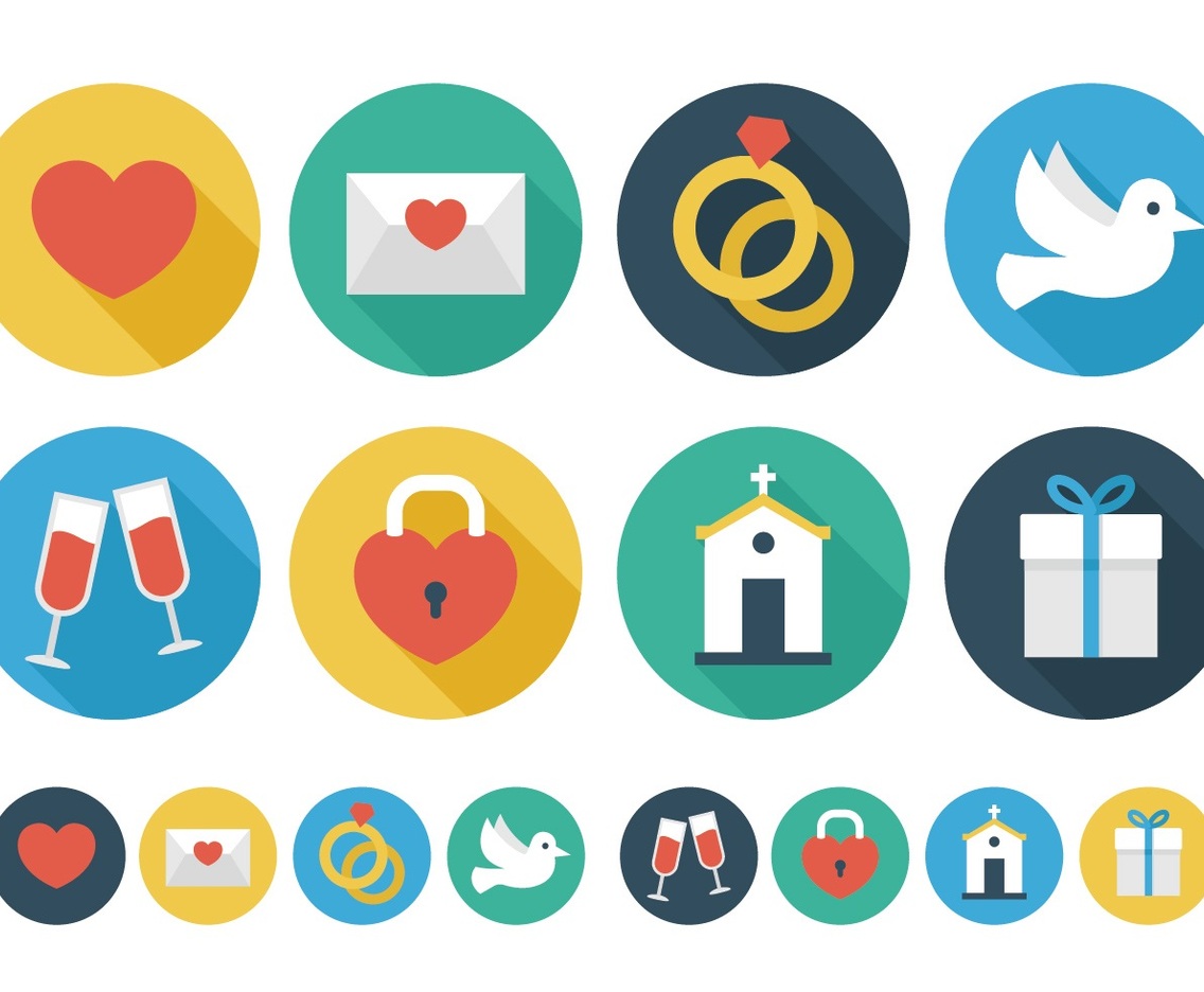 Free Wedding Flat Elements