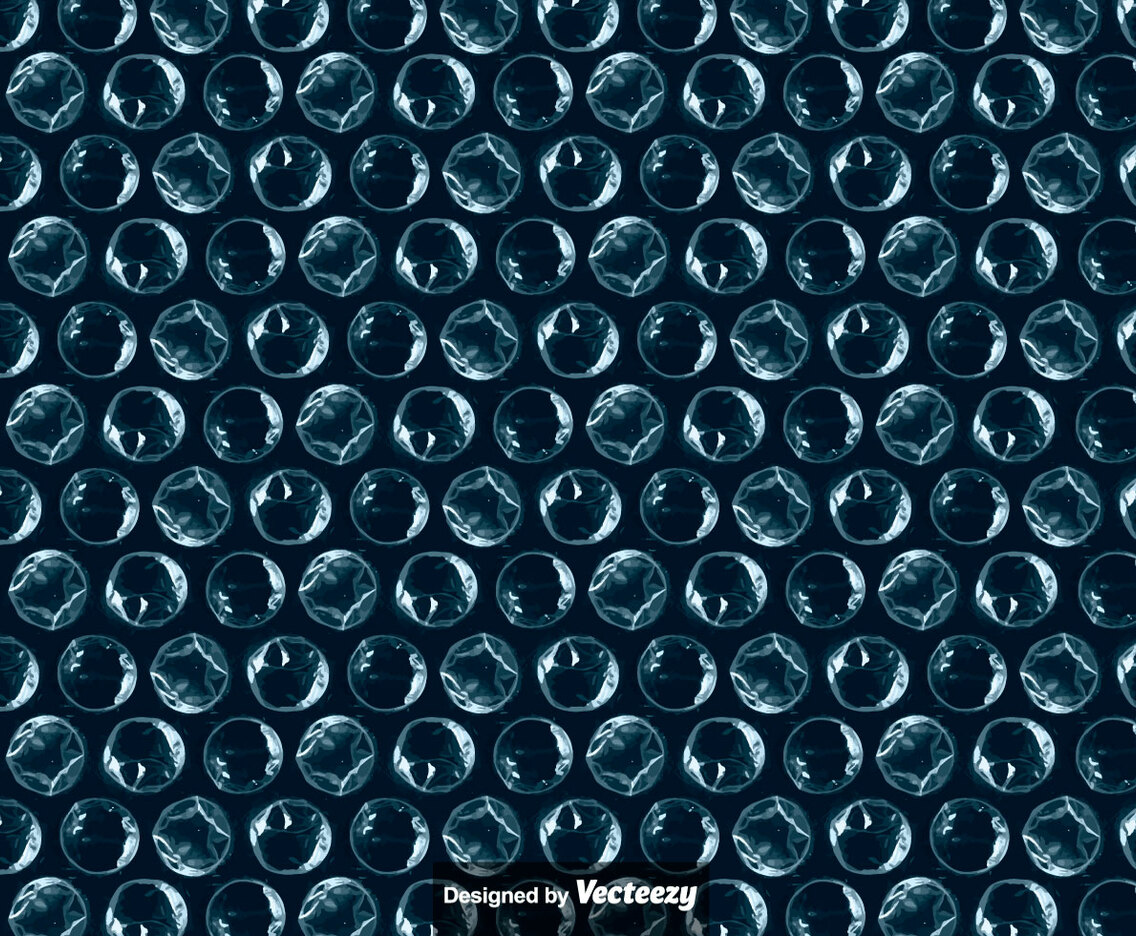 Vector Transparent Bubble Wrap Background