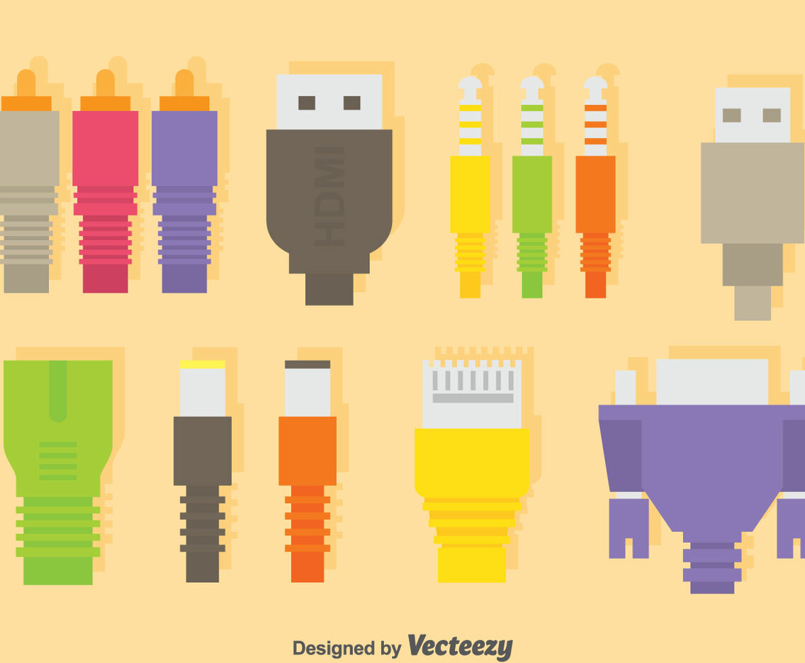 Multimedia Cable Wire Vector