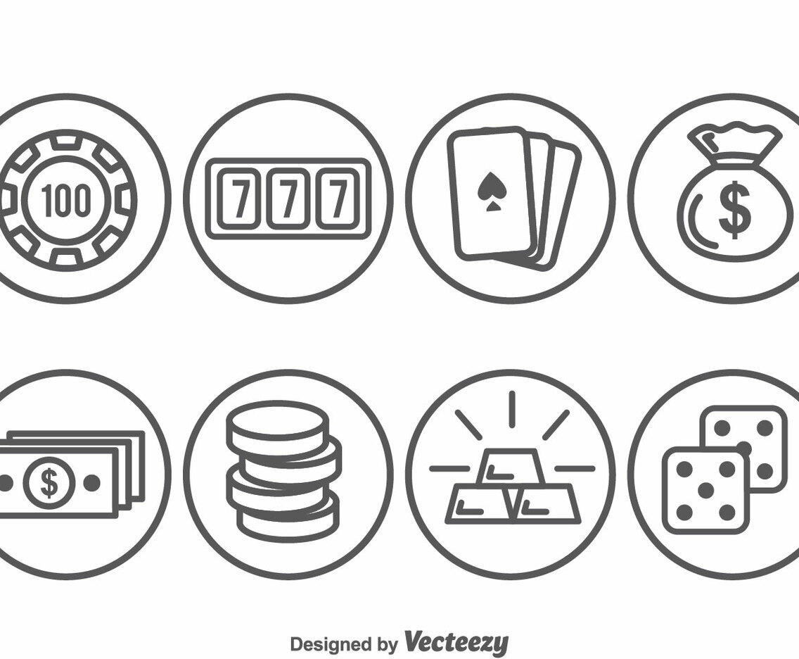 Casino Element Circle Icons