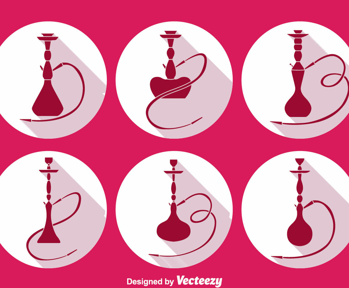 Hookah Icons Vector