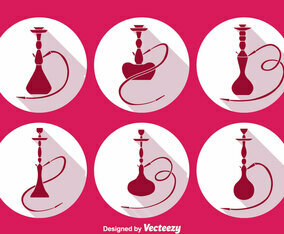 Hookah Icons Vector