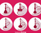 Hookah Icons Vector