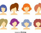 GIrl Hair Style Collection Vector