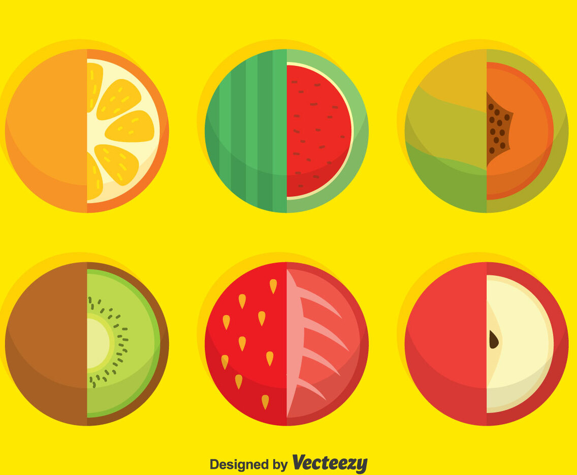 Circle Fruits Vector