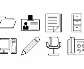 Free Office Stuff Icon Vector