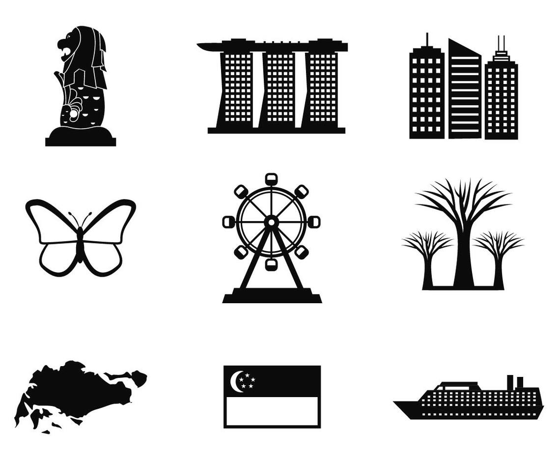 Free Singapore Icons Vector