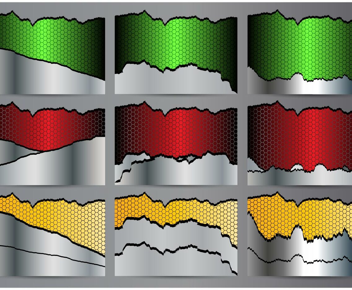 Metal Tear Vector Set