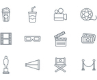 Free Movie Line Icon Set Vector