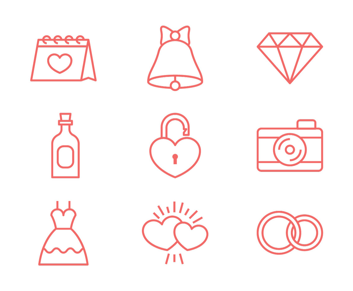 Wedding Line Icon