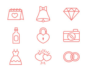 Wedding Line Icon