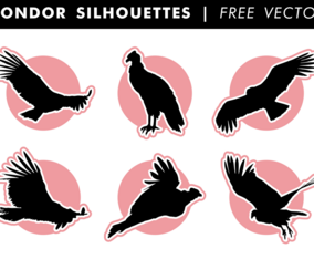 Condor Silhouettes Free Vector