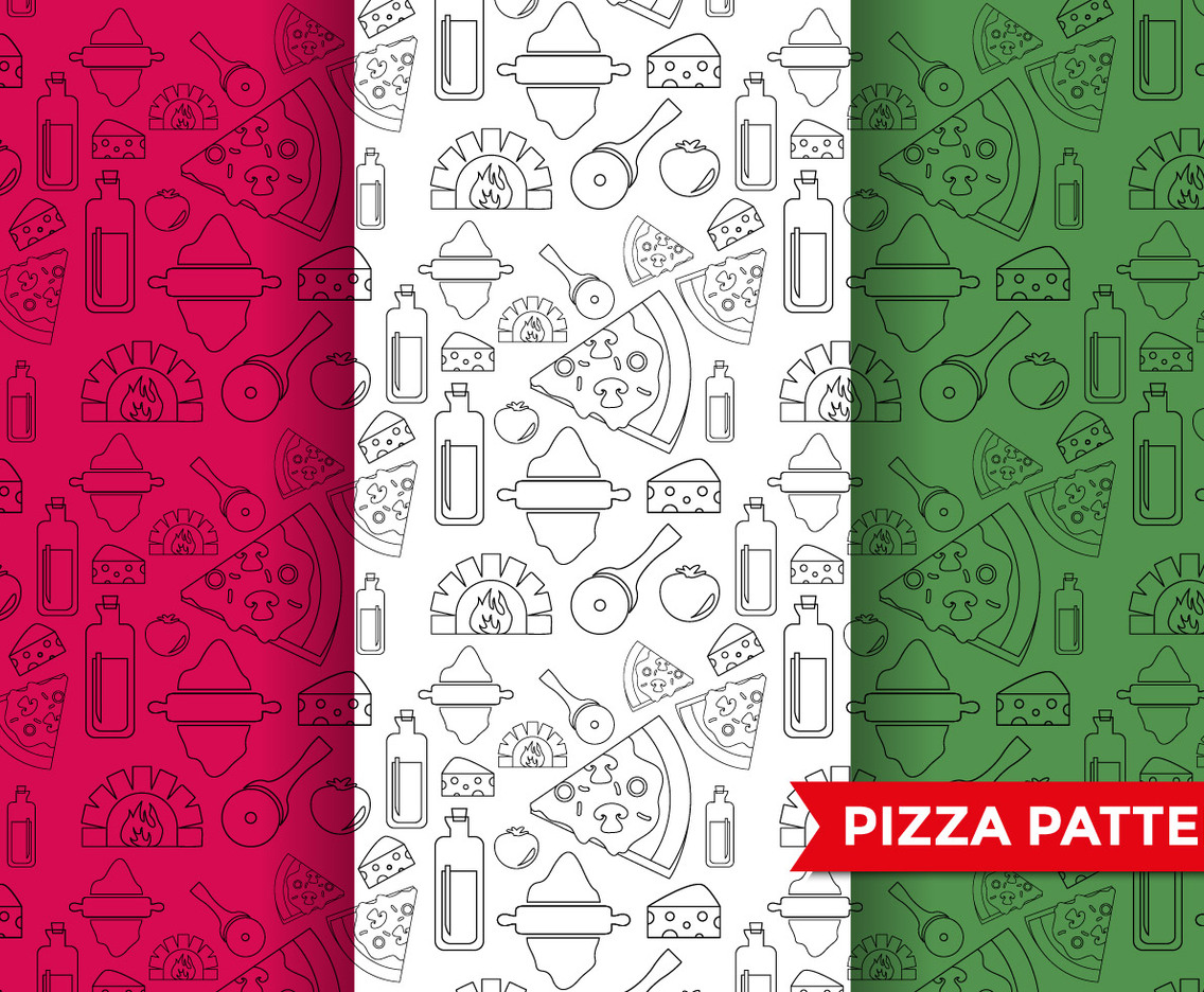Pizza Pattern Vector