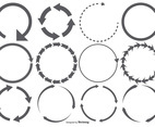 Round Arrow Shape Set