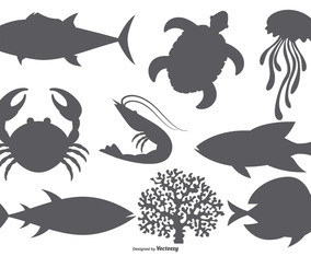 Sea Animal Vector Shapes