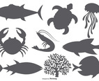 Sea Animal Vector Shapes