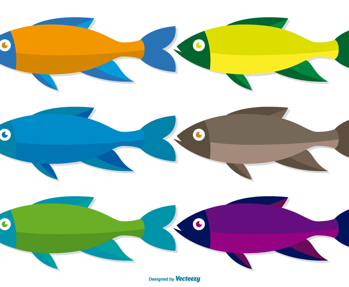 Colorful Fish Vector Set