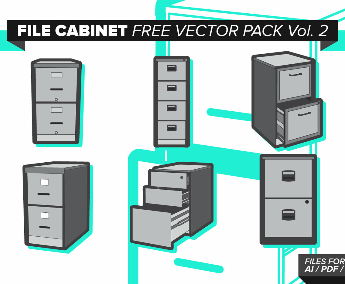 File Cabinet Free Vector Pack Vol. 2