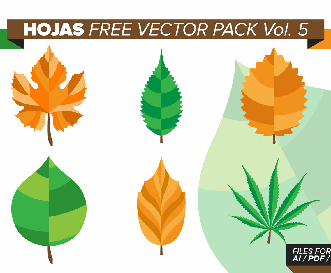 Hojas Free Vector Pack Vol. 5