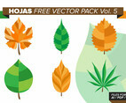 Hojas Free Vector Pack Vol. 5