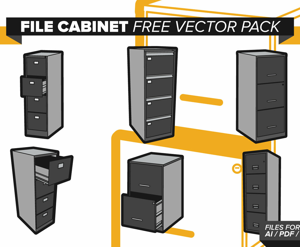 File Cabinet Free Vector Pack