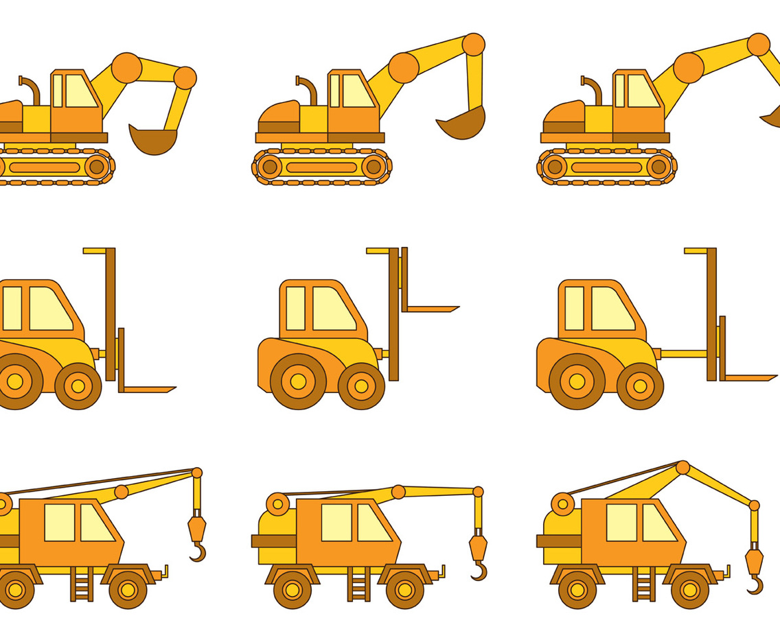Set Of Skid Steer Vector