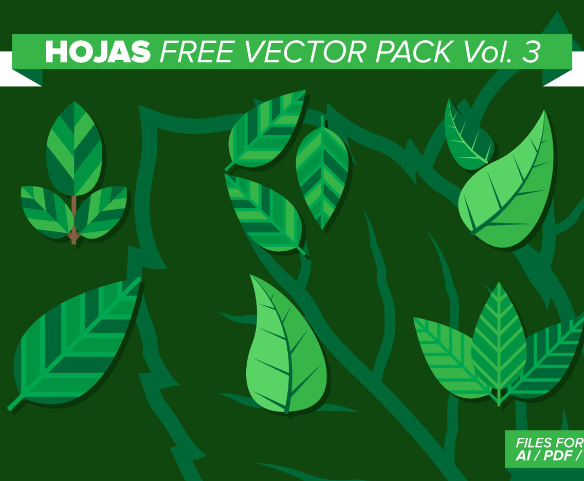 Hojas Free Vector Pack Vol. 3