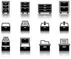 Free File Cabinet Icons Vector