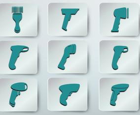 Barcide scanner icon vector size.