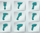 Barcide scanner icon vector size.