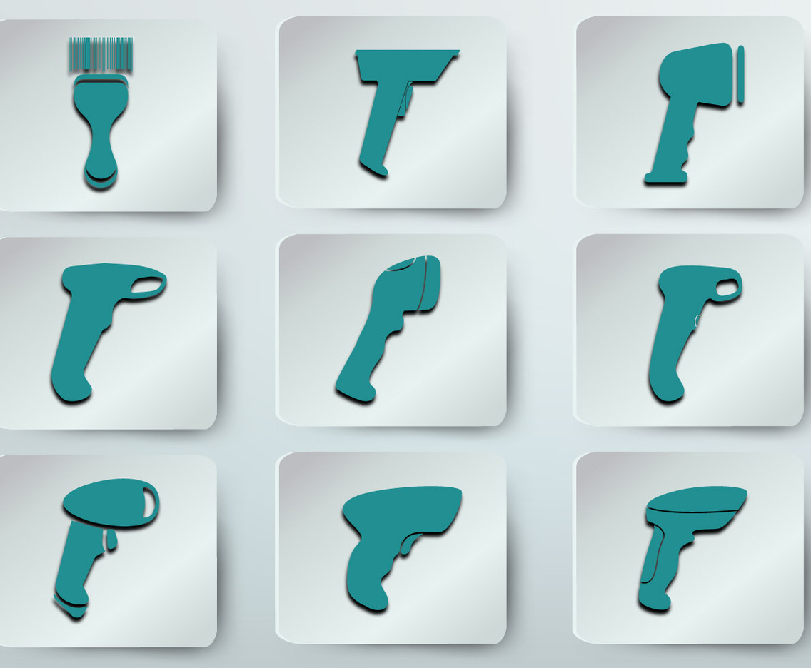 Barcide scanner icon vector size.