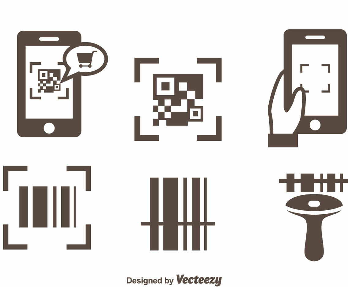 Barcode Scanner Icons Vector
