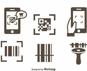 Barcode Scanner Icons Vector