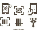 Barcode Scanner Icons Vector