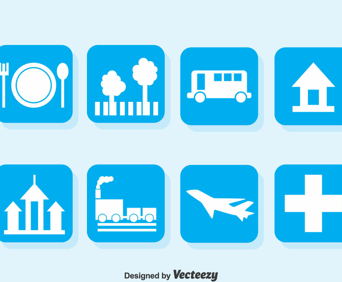 Map Legend Blue Icons